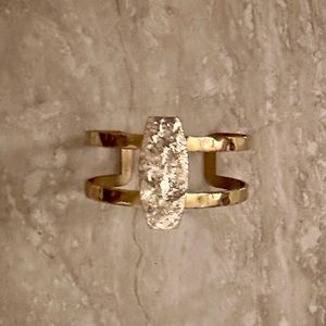Rustic Cuff. One Size. Gold and silver.